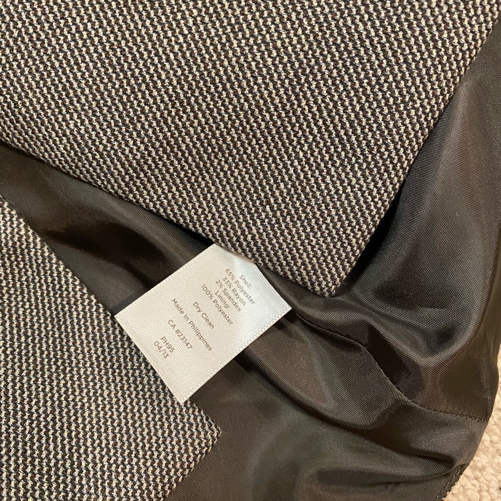 Talbots Brown Peplum Blazer Jacket Size 6 - Picture 8 of 8